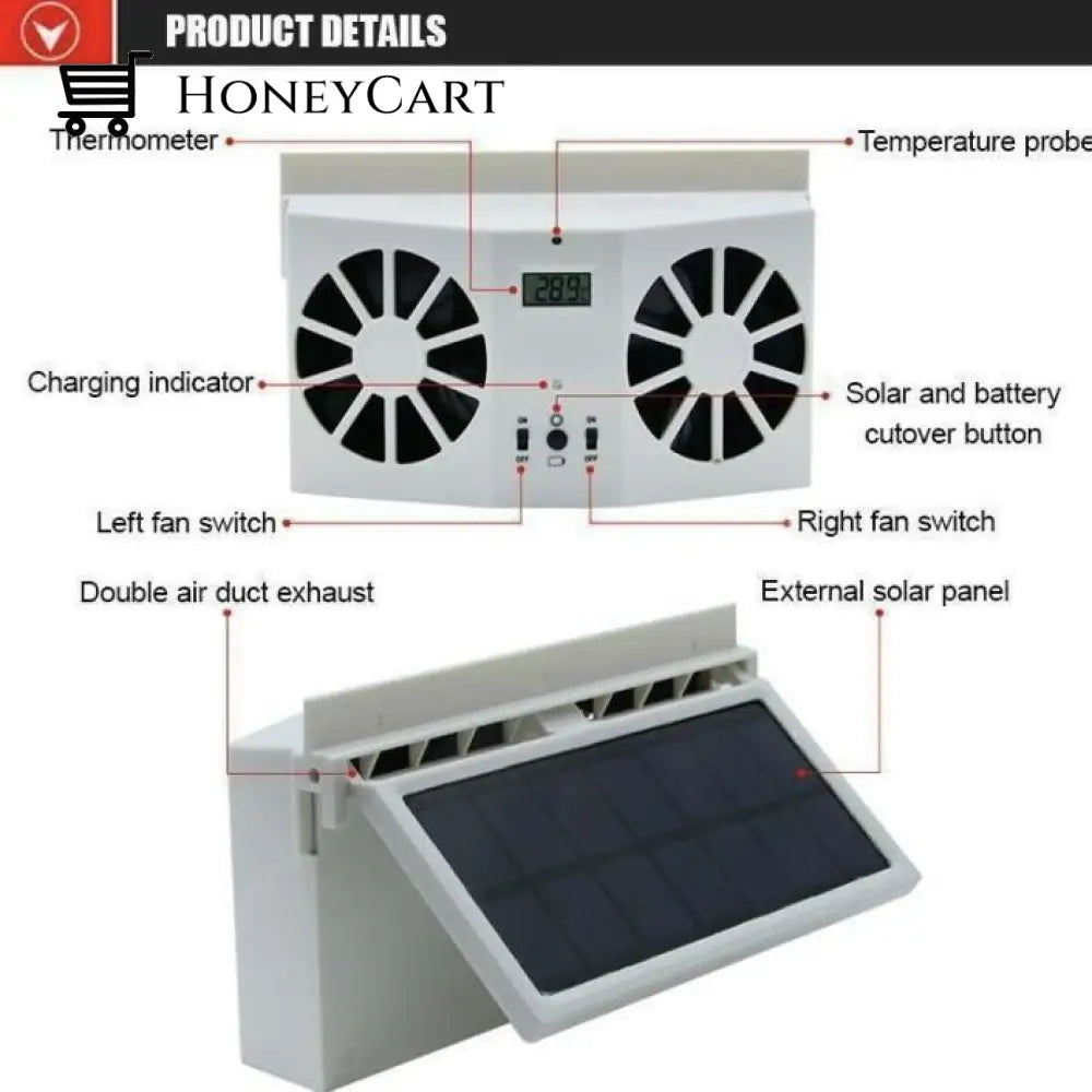 Solar Car Exhaust Heat Fan