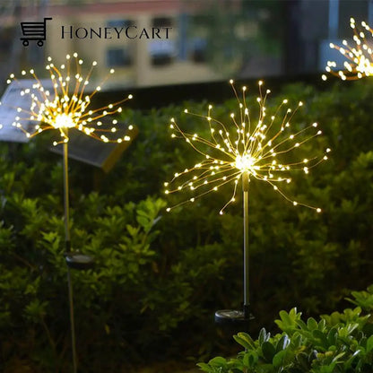 Solar Garden Firework Light Warm White / 90Pcs 2Mode