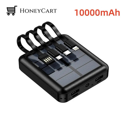 Solar Power Bank 10000Mah Black