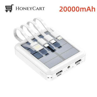 Solar Power Bank 20000Mah White