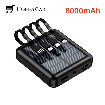 Solar Power Bank 8000Mah Black