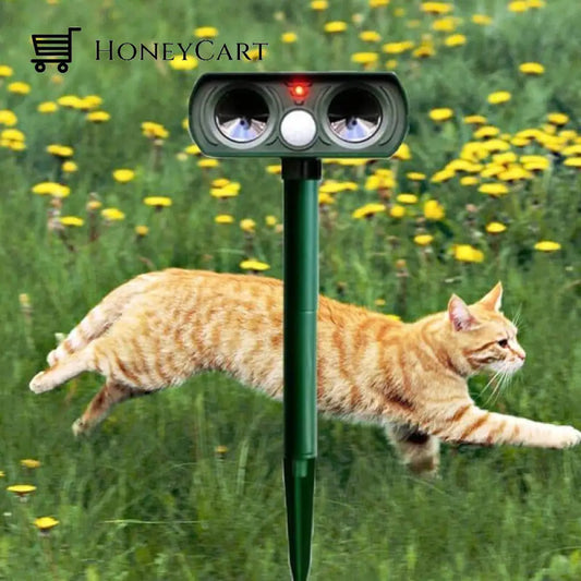 Solar Power Ultrasonic Animal Pest Repeller Infrared Sensor Waterproof Deterrent Outdoor