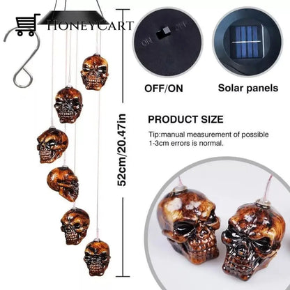 Solar Pumpkin/Skull/Ghost Wind Chime Light