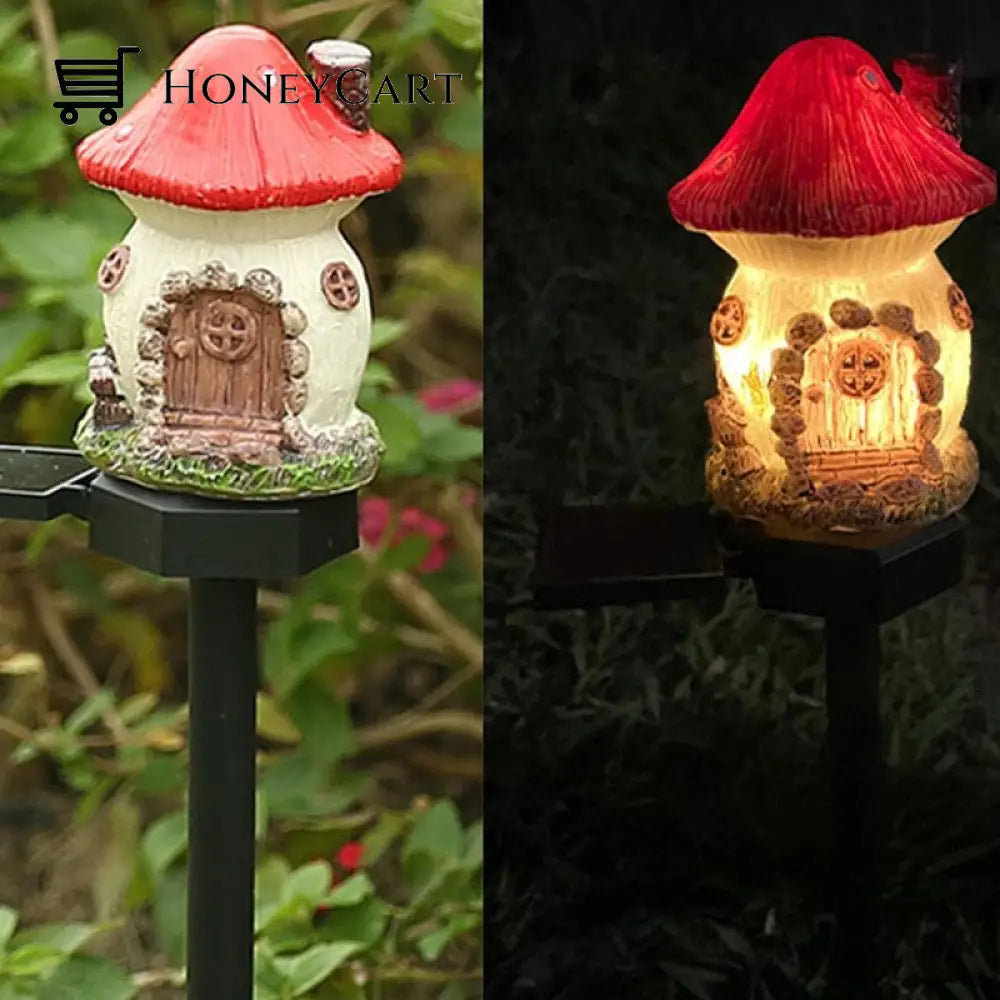 Solar Resin House Floor Lamp