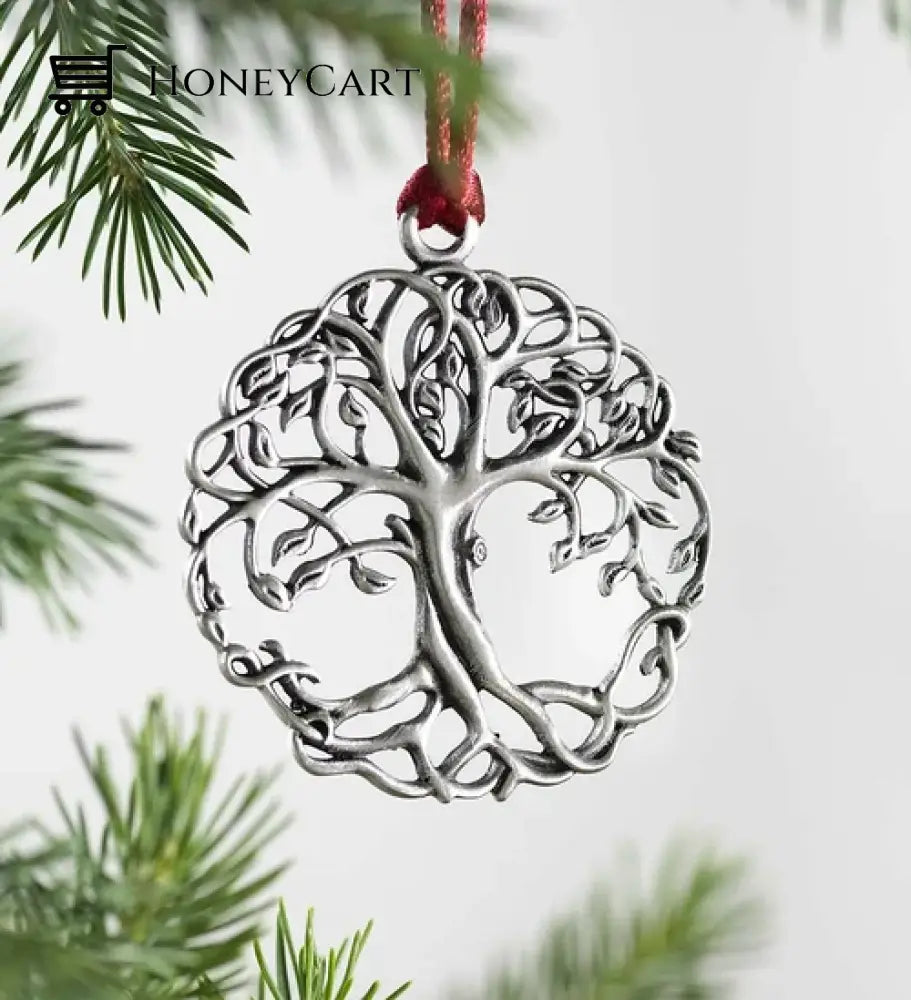 Solid Pewter Christmas Tree Ornament Tree Of Life Tool