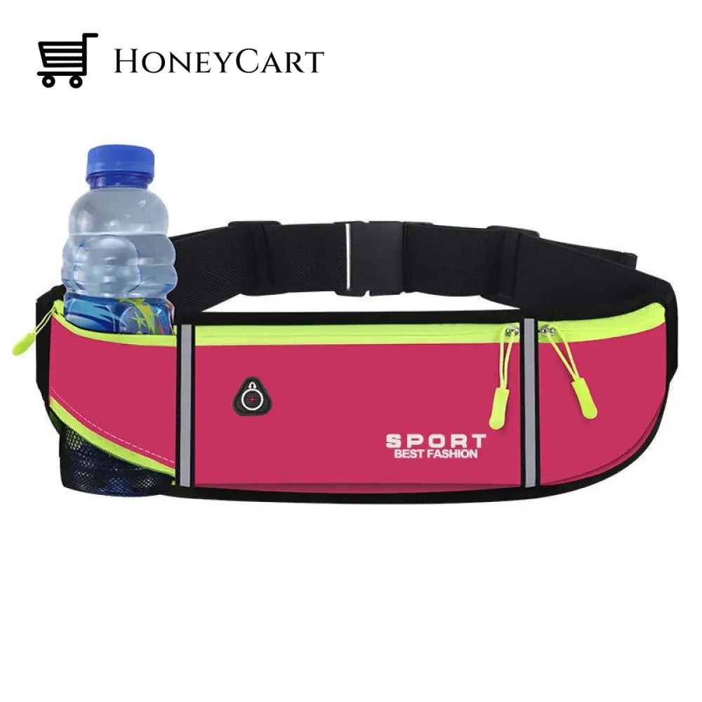 Sport Running Waist Bag Dark Pink