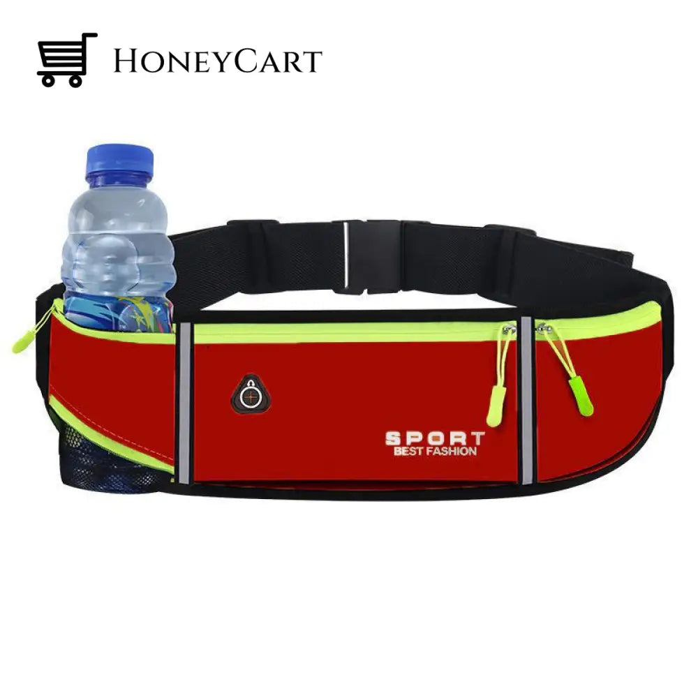 Sport Running Waist Bag Red