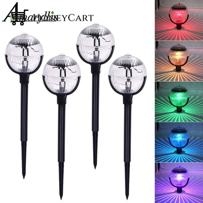 Stainless Steel Outdoor Solar Lights For Pathway(7 Color Changing)