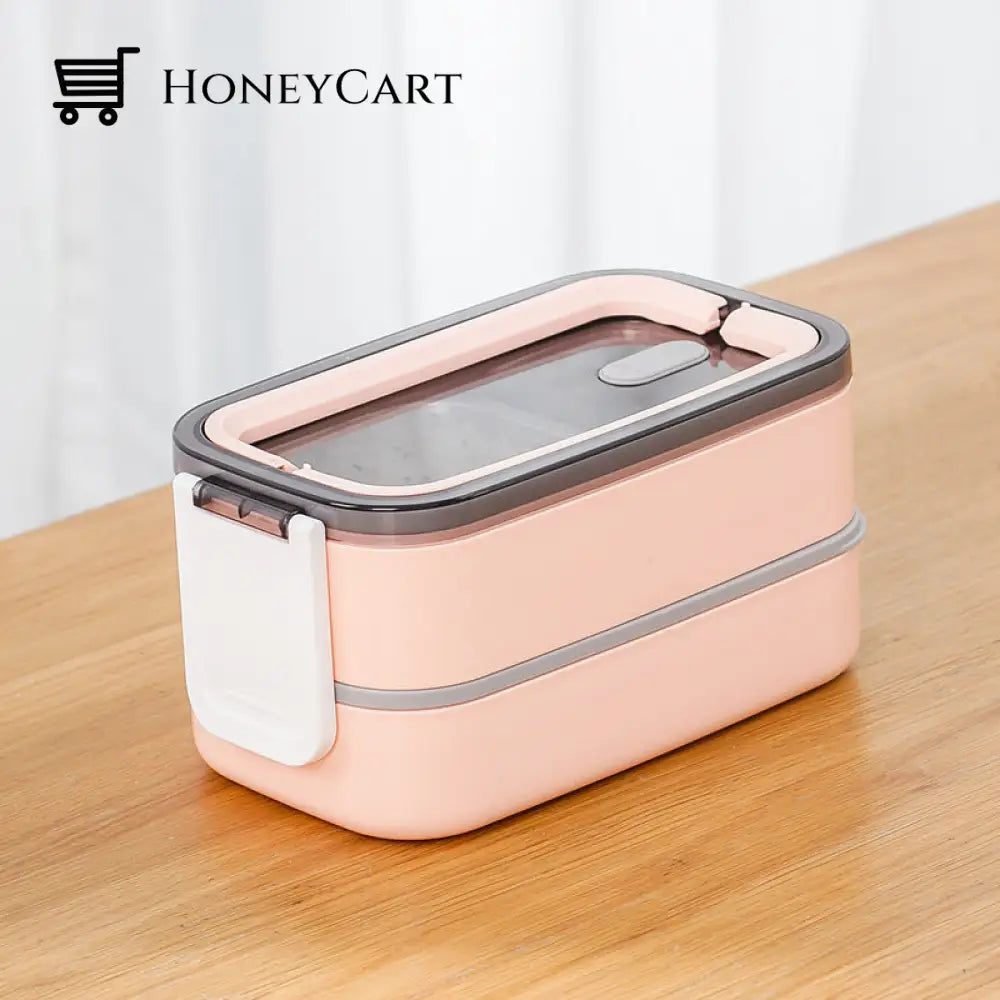 Stainless Steel Sealed Fresh-Keeping Box With Water-Proof Lunch Pink / 2L Home Cj
