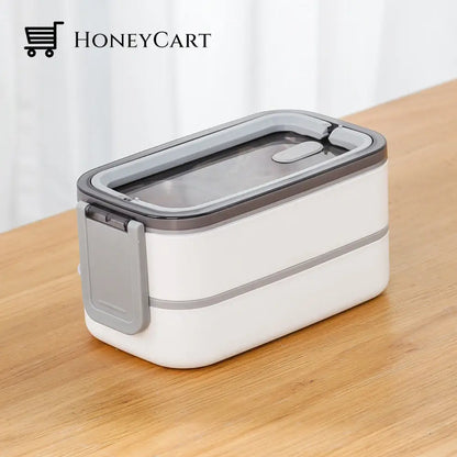 Stainless Steel Sealed Fresh-Keeping Box With Water-Proof Lunch White / 2L Home Cj