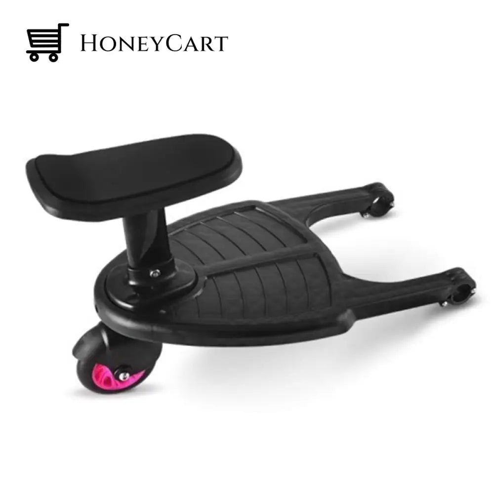 Standing Plate Stroller Pedal Adapter Pink Wheel
