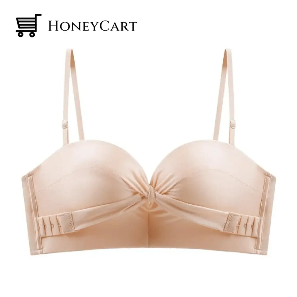 Strapless Front Cross Lift Bra Winter 2022 Beige / 70A Bras