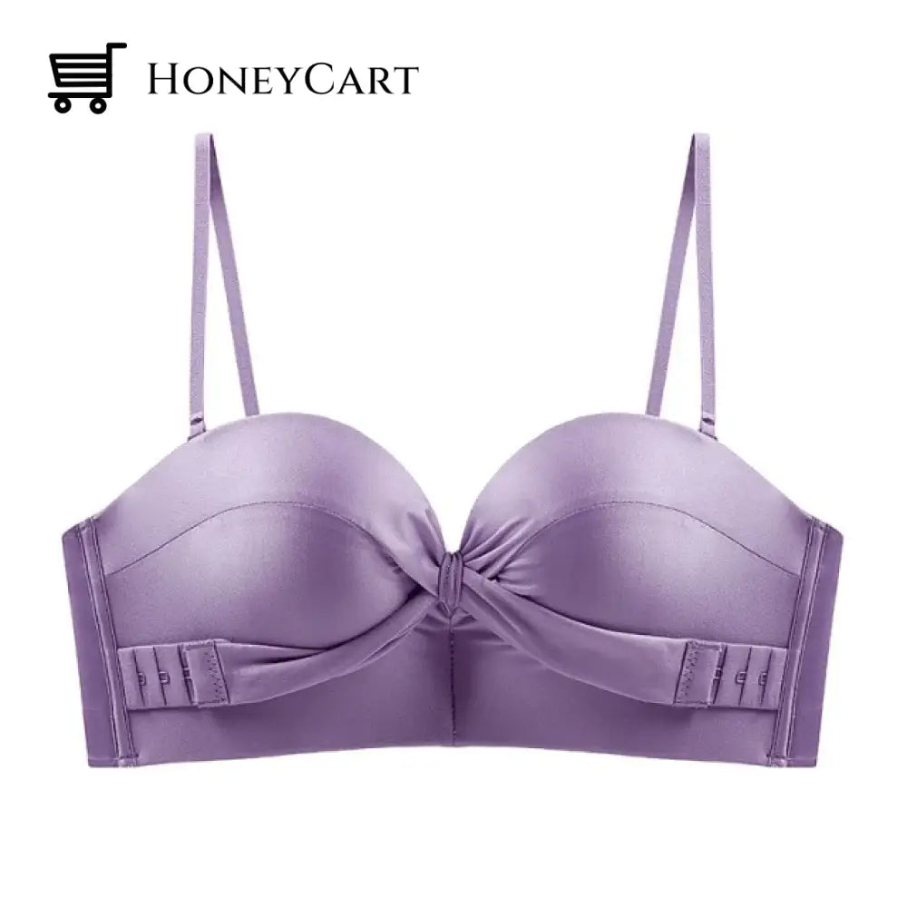 Strapless Front Cross Lift Bra Winter 2022 Purple / 70A Bras