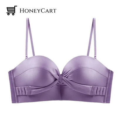 Strapless Front Cross Lift Bra Winter 2022 Purple / 70A Bras