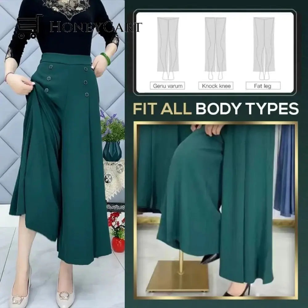 Stylish Pleated Wide Leg Pants Tool