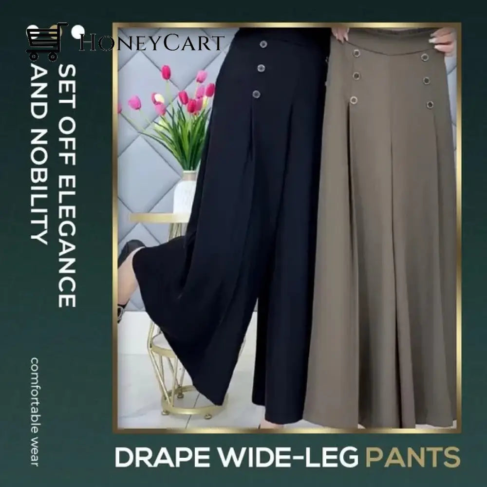 Stylish Pleated Wide Leg Pants Tool