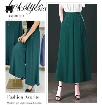 Stylish Pleated Wide Leg Pants Tool