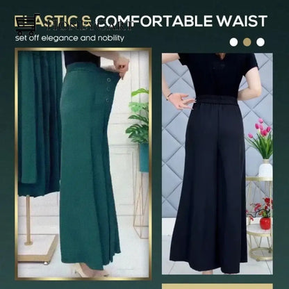 Stylish Pleated Wide Leg Pants Tool