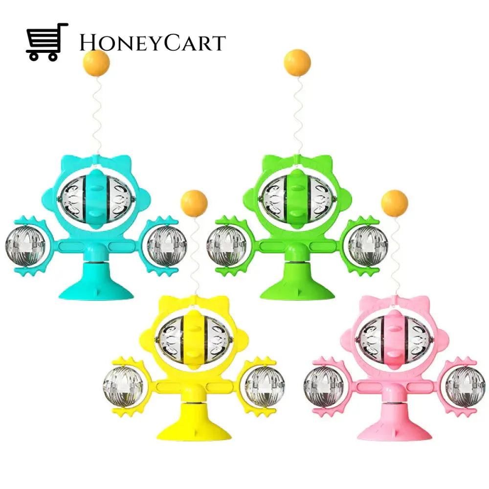 Suction Cup Fixing Leaking Funny Turntable Cat Toy Toys