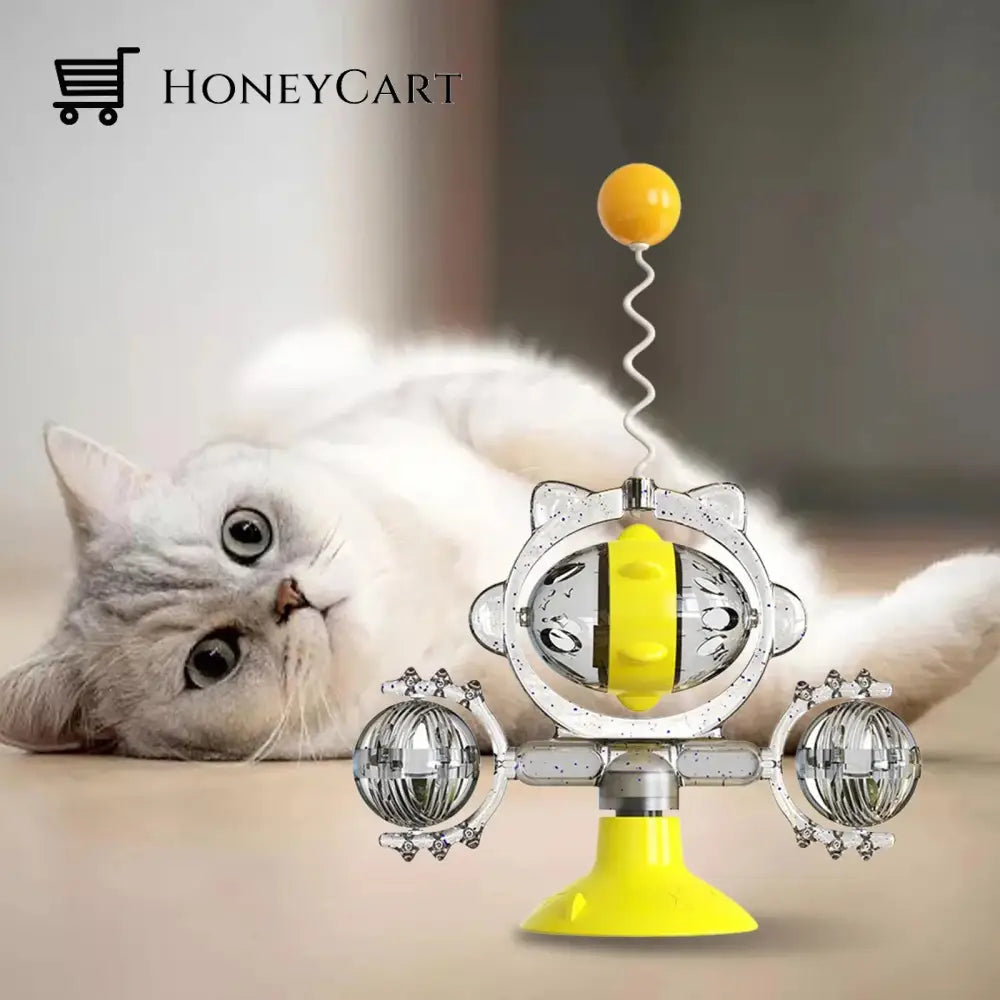 Suction Cup Fixing Leaking Funny Turntable Cat Toy Toys