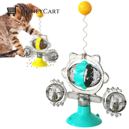 Suction Cup Fixing Leaking Funny Turntable Cat Toy Toys
