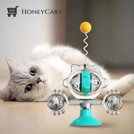 Suction Cup Fixing Leaking Funny Turntable Cat Toy Toys