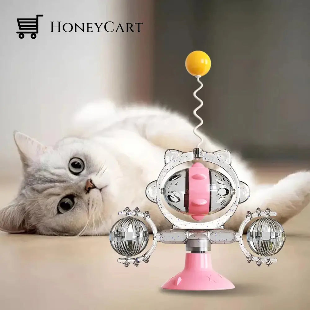 Suction Cup Fixing Leaking Funny Turntable Cat Toy Toys