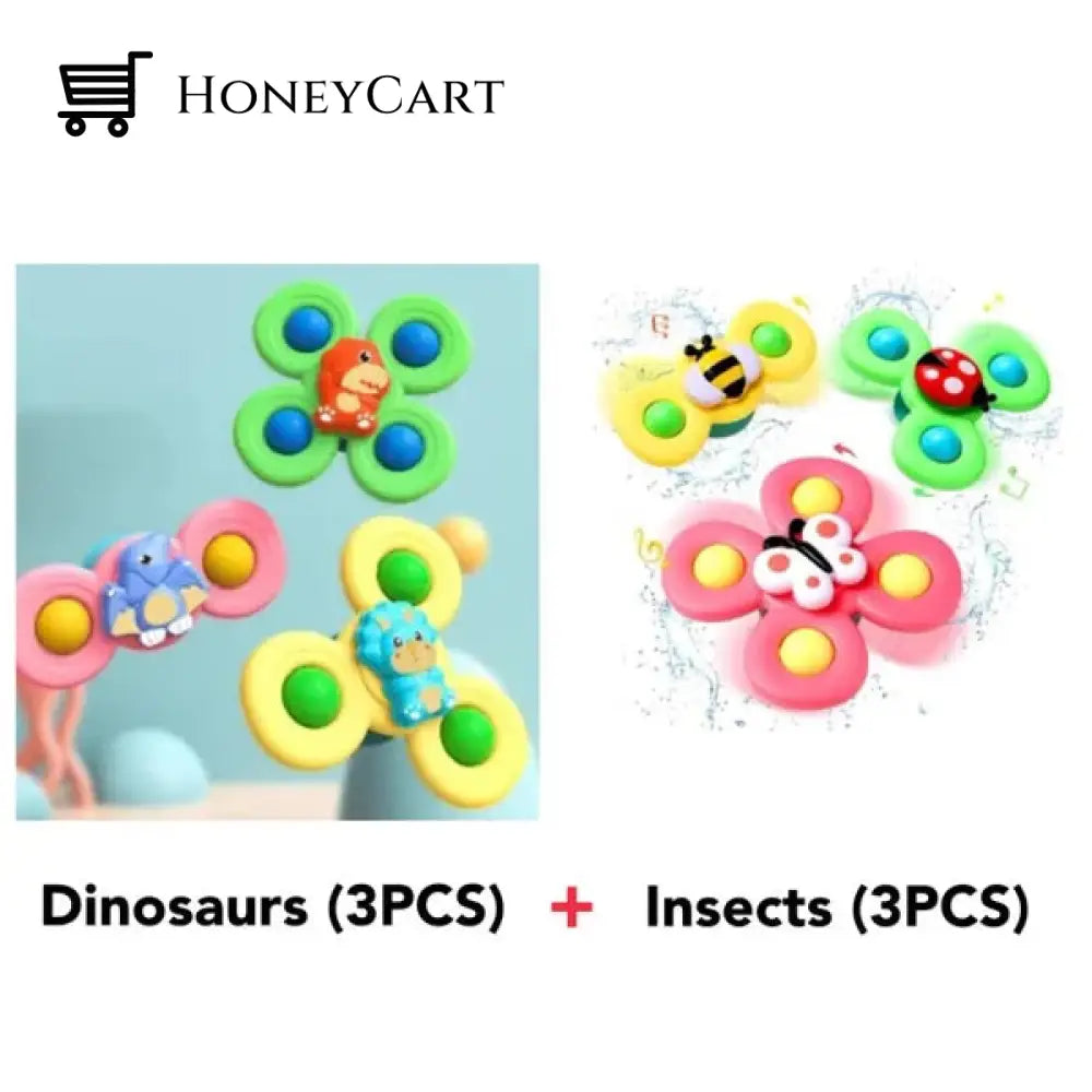 Suction Cup Spinner Toys Dinosaurs+Insects (6 Pcs Save 20% Off) Tool