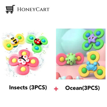 Suction Cup Spinner Toys Insects+Ocean (6 Pcs Save 20% Off) Tool