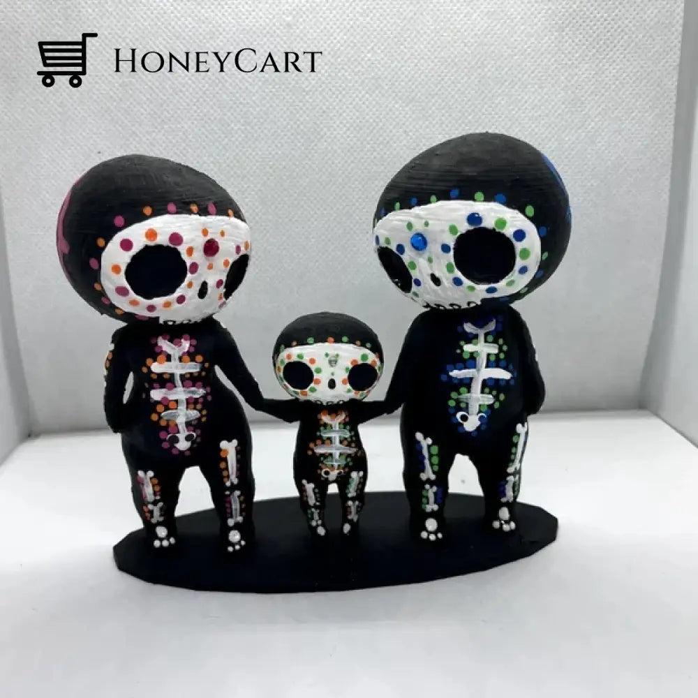 Sugar Skull Couple Figurine A Family Of Three Tool