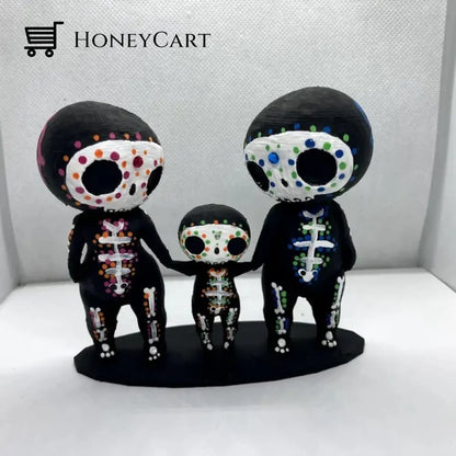 Sugar Skull Couple Figurine A Family Of Three Tool