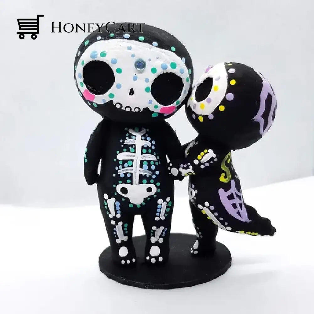 Sugar Skull Couple Figurine Kiss Tool