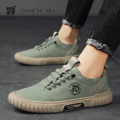Summer Casual Breathable Mens Shoes Green / 6