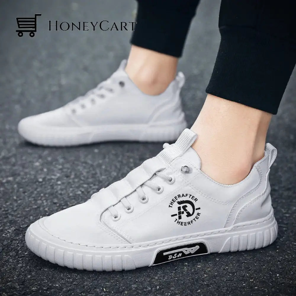 Summer Casual Breathable Mens Shoes White / 6