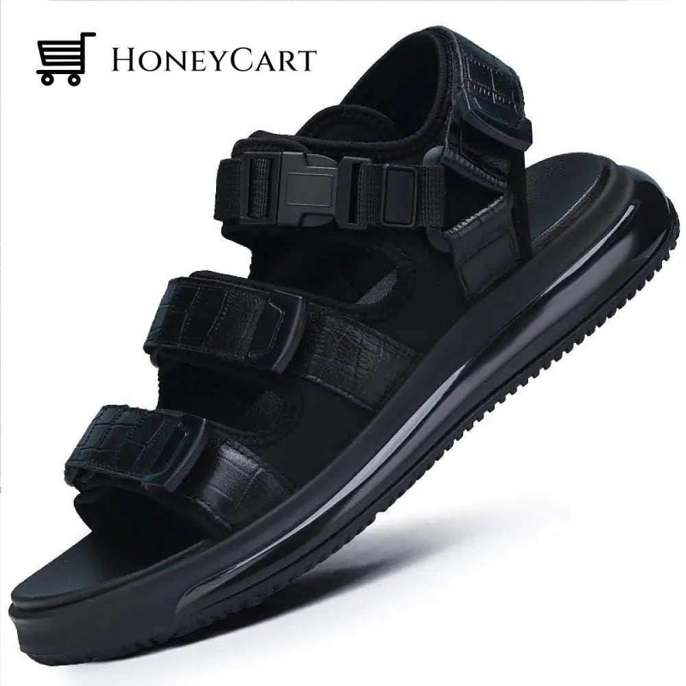 Summer Cushioned Soft - Soled Sports Sandals Black / 5