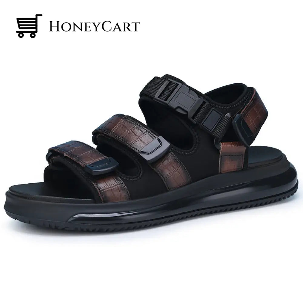 Summer Cushioned Soft - Soled Sports Sandals Brown / 5