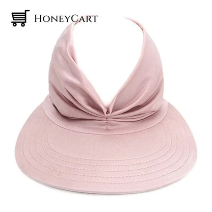 Summer Hot Sale 49% Off Womens Anti-Ultraviolet Elastic Top Hat Pink Womens Sun Hat