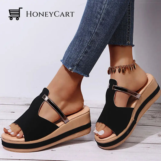 Summer Sandals For Women Black / 2.5