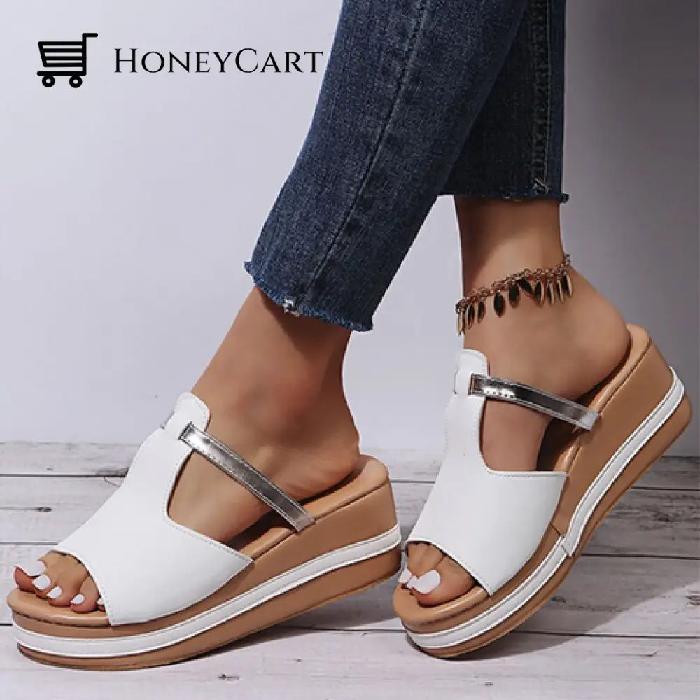 Summer Sandals For Women White / 2.5