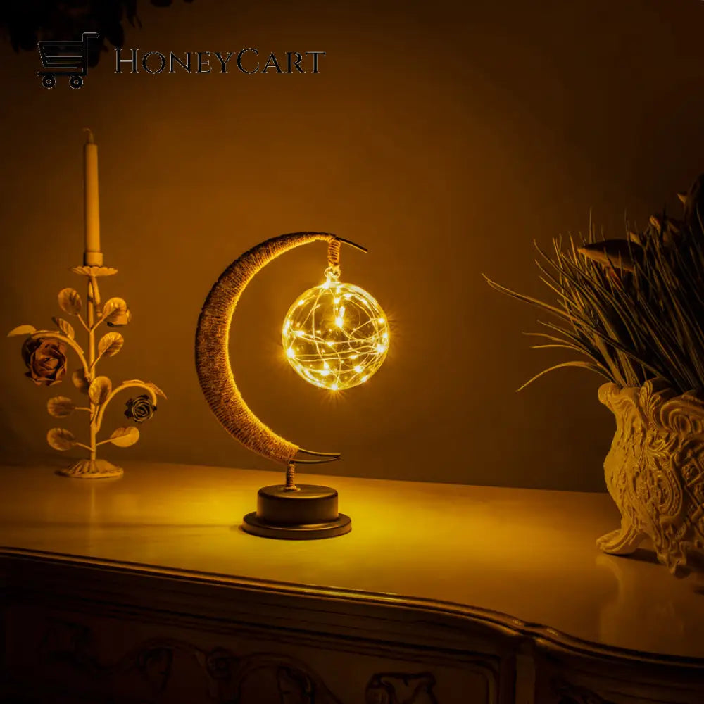 Sun And Moon Lamp Sunset Gold