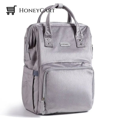 Sun Maternity Diaper Backpack Corduroy Light Gray Backpacks