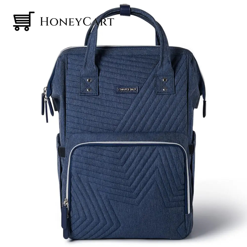 Sun Maternity Diaper Backpack Quilting Navy Blue Backpacks