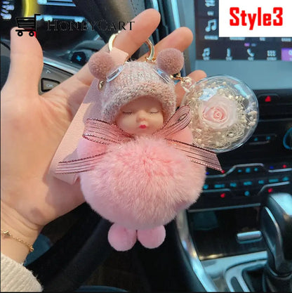 Super Cute Furry Doll Keychain Pink / Style3 Tool
