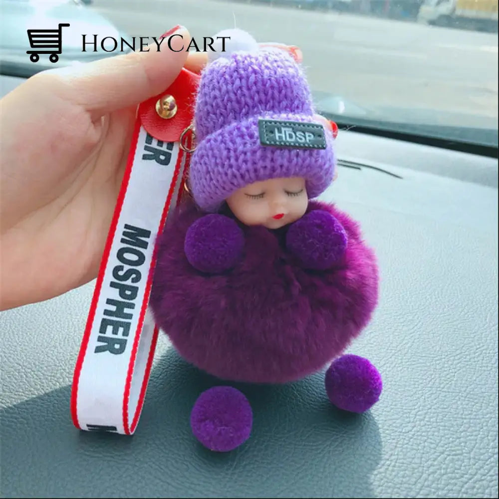 Super Cute Furry Doll Keychain Purple / Style1 Tool