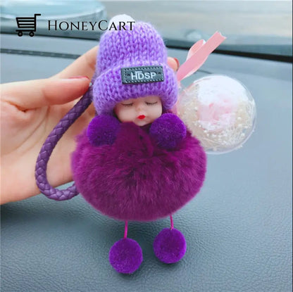 Super Cute Furry Doll Keychain Purple / Style2 Tool