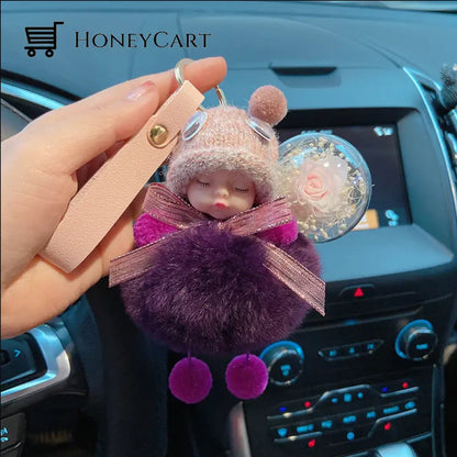 Super Cute Furry Doll Keychain Purple / Style3 Tool
