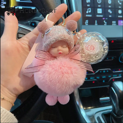 Super Cute Furry Doll Keychain Tool