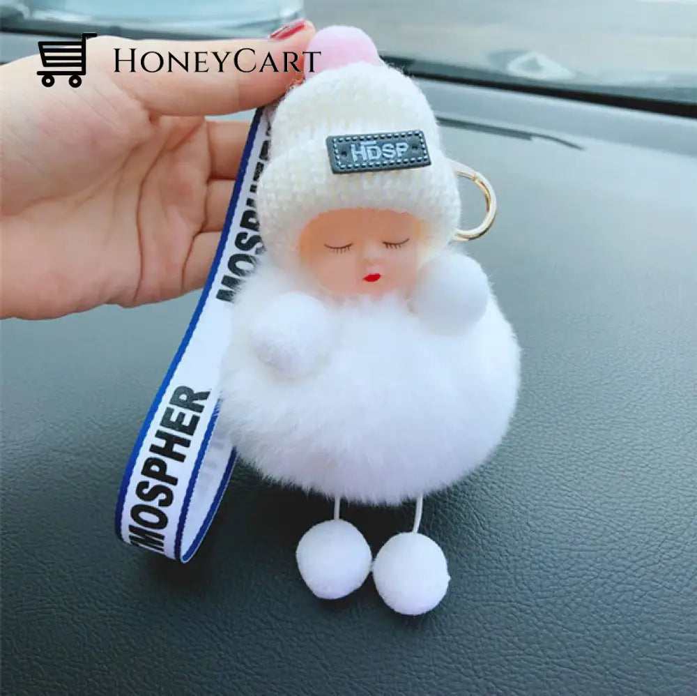 Super Cute Furry Doll Keychain White / Style1 Tool