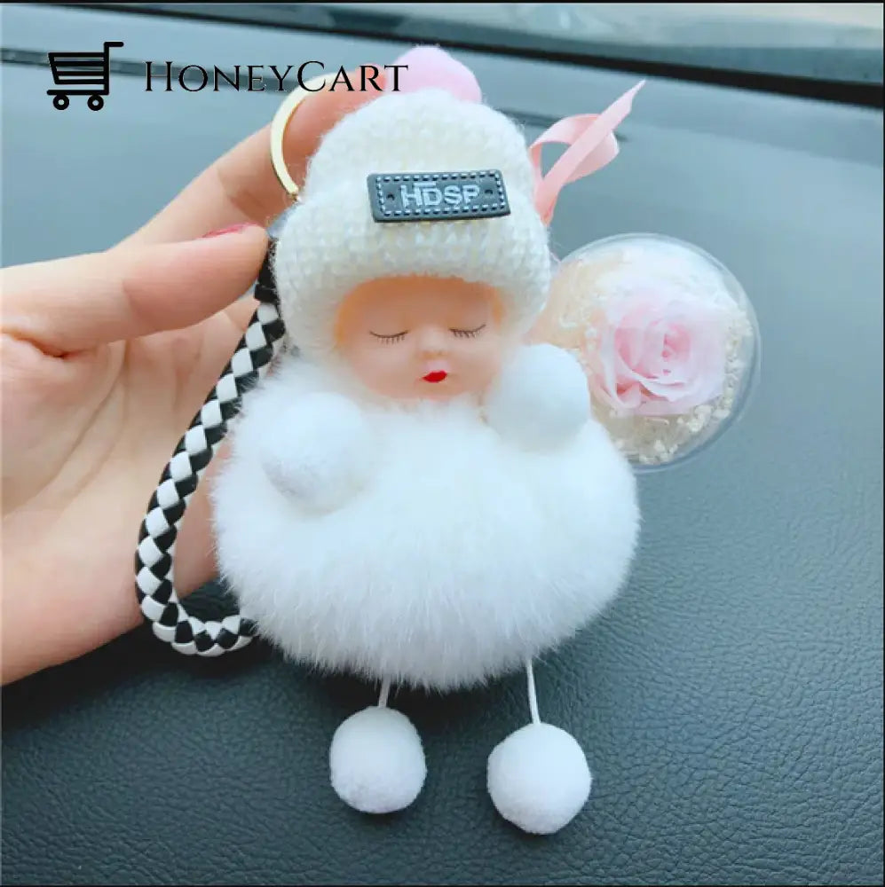 Super Cute Furry Doll Keychain White / Style2 Tool