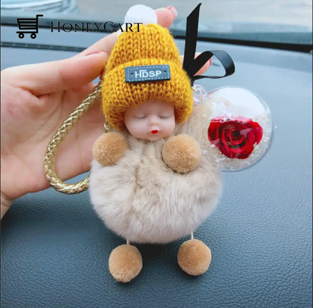 Super Cute Furry Doll Keychain Yellow / Style2 Tool